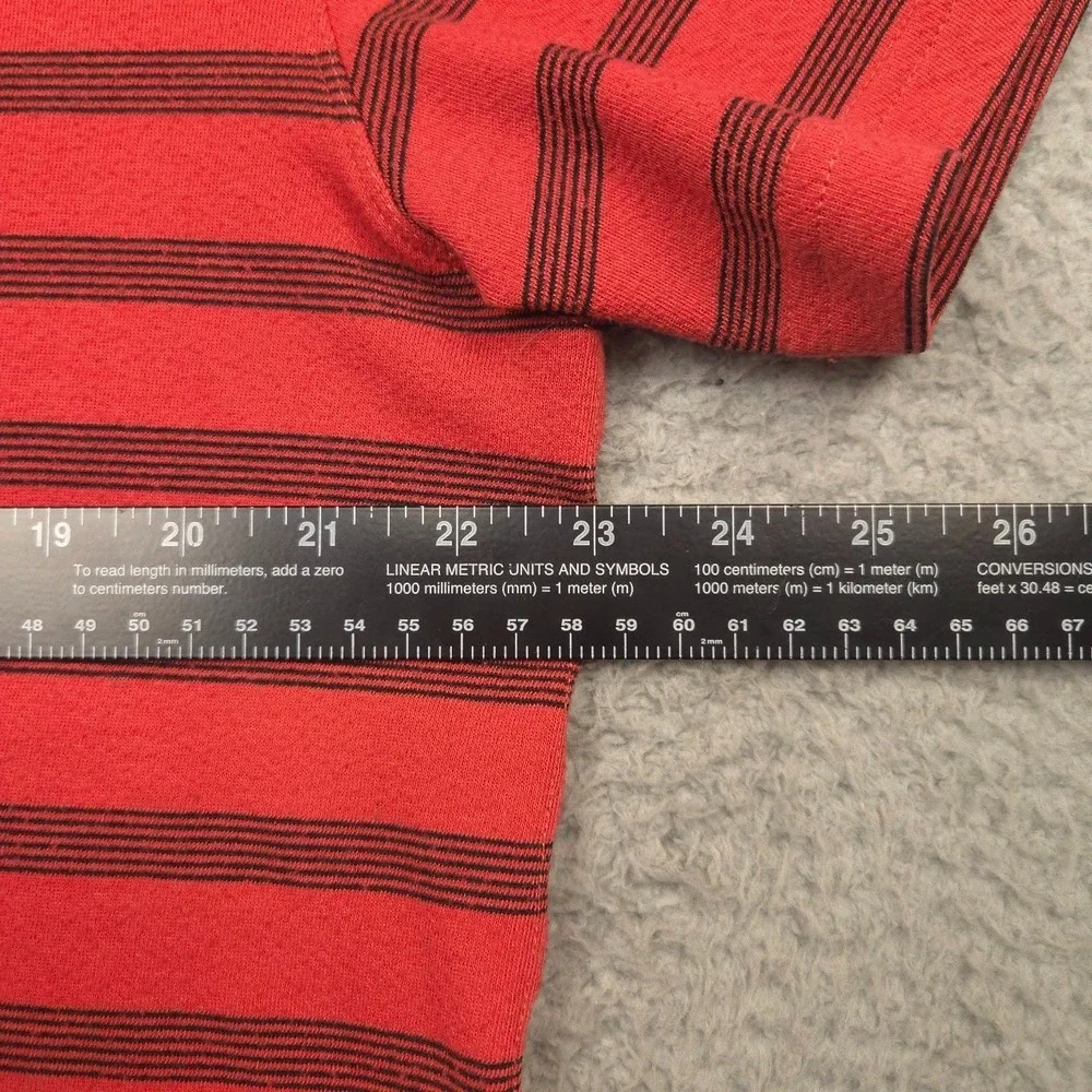 The North Face Polo Shirt Mens XL Red Striped Short Sleeve FlashDry Golf